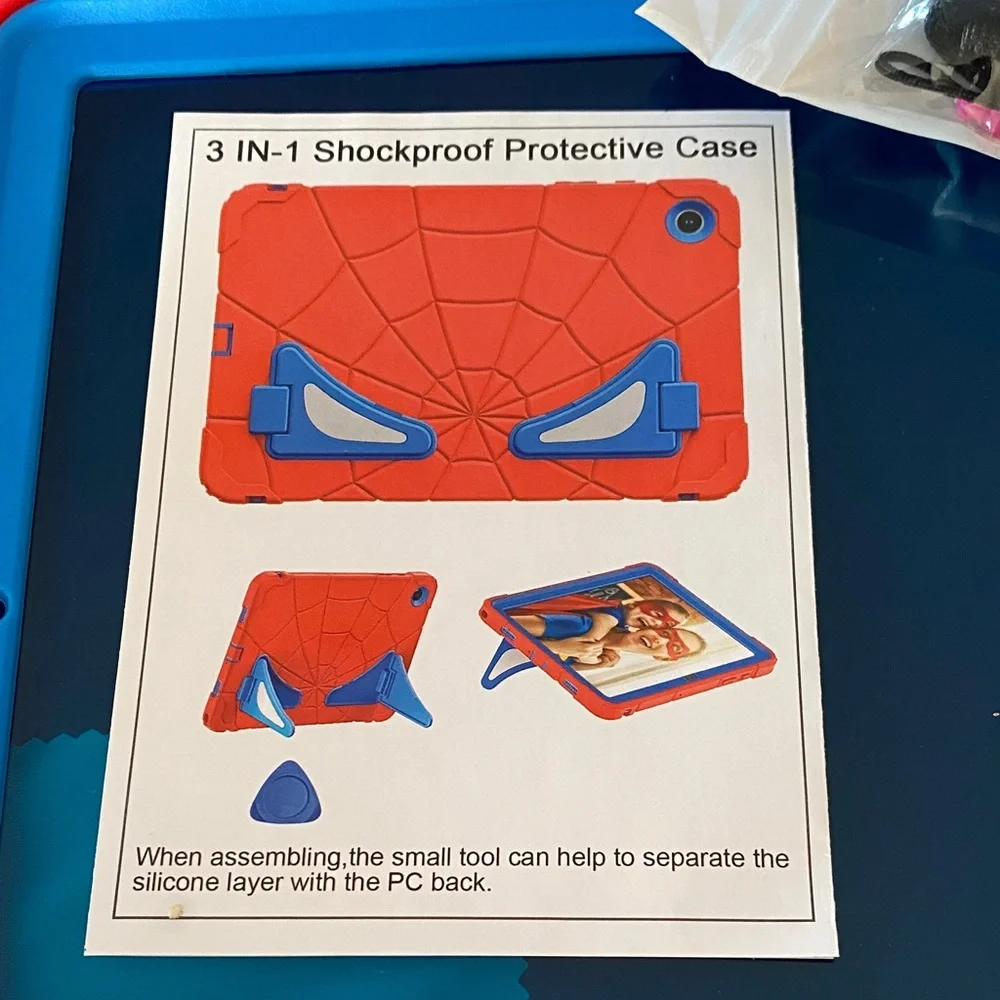 Red Spider Web Tablet Case A9 plus